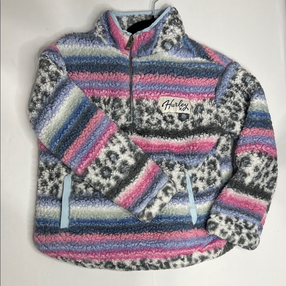 Hurley Cozy Striped Fleece Girls (size 4/5) - Picture 5 of 11